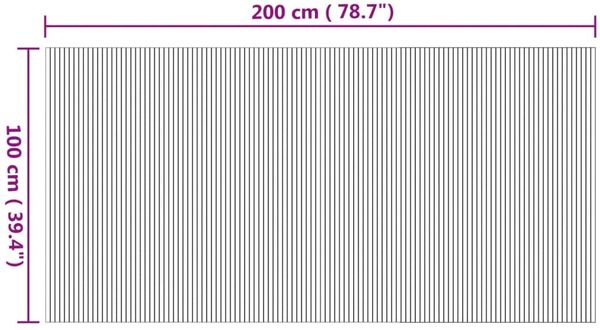 vidaXL Teppich Rechteckig Natur 100x200 cm Bambus 376805 Bild 8