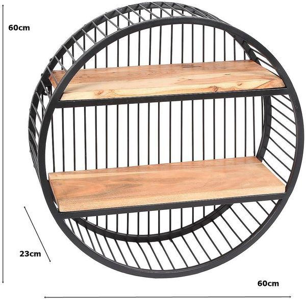 Ambiente Haus Wandregal Urban rundes Wandregal - (H) 60cm, 1-tlg.