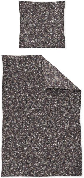 Irisette Sky Mako-Satin Bettwäsche 155x220 Paisley beere sand 8420-70