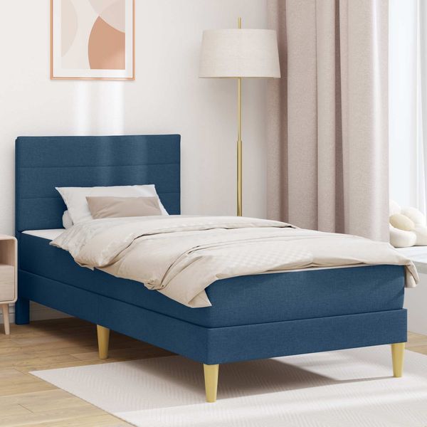 vidaXL Bettrahmen Blau 80 x 200 cm Polyester 3414928