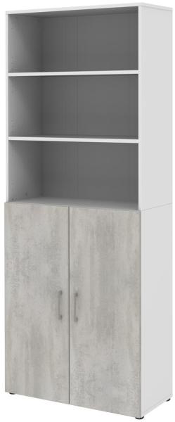 Aktenschrank in Beton Optik - 80x212,5x34,4cm (BxHxT)