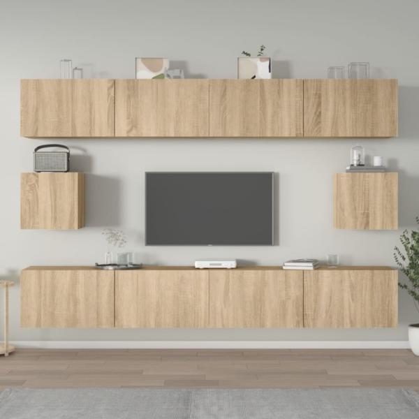 6-tlg. TV-Schrank-Set Sonoma-Eiche Holzwerkstoff [3114368]