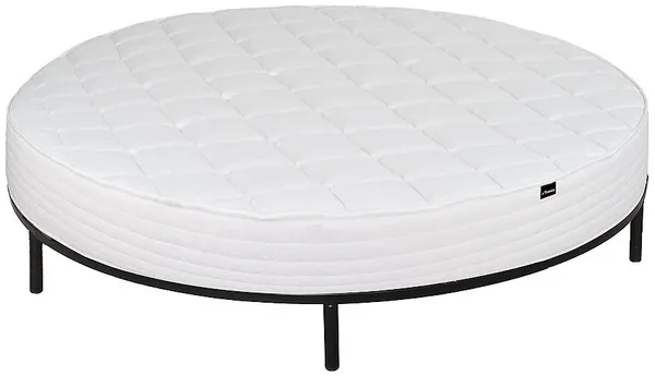 Vente-unique - ROMA Mattress and bed base set MetallStoff SchwarzWeiß - B 220 cm x H 24 cm25 cm x L 220 cm