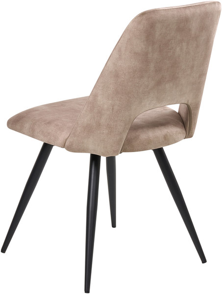 Esszimmerstuhl 2er Set drehbar HALLETT Samtstoff Beige Bild 6