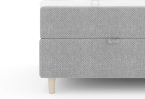 99rooms Artemis Boxspringbett 140x200 cm Strukturstoff INARI Schwarz Taschen-Federung Bild 2