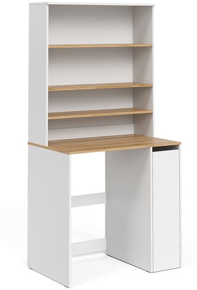 Waschmaschinenschrank Viktor Weiß/Artisan-Eiche 93.6x88.2 cm 2 Teile mit Rollregal Vicco