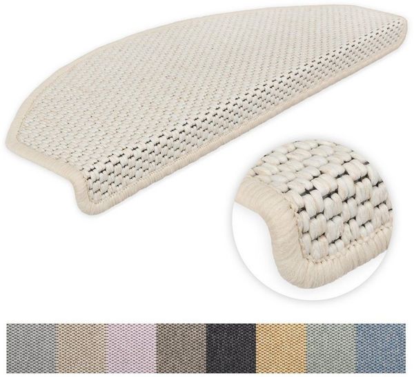 Metzker® Stufenmatte Stufenmatten Göteborg Halbrund, halbrund, Höhe: 8 mm, 20 Stück - Hellbeige