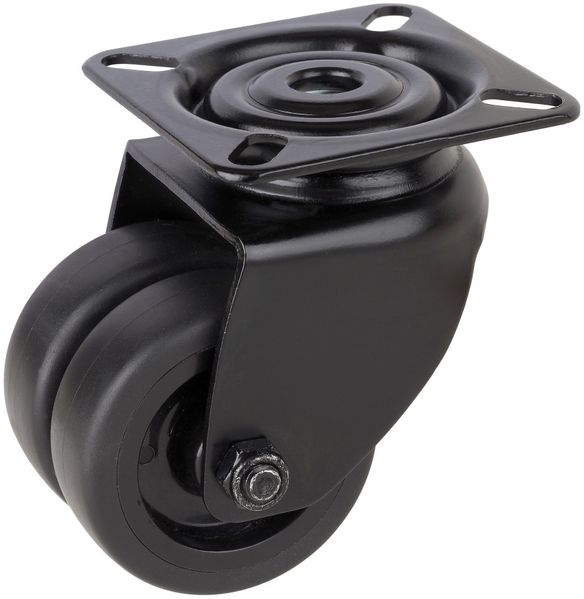 Design-Doppelrolle 50 x 17,5 mm Tragkr. 80 kg