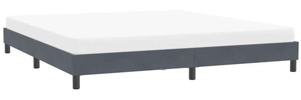vidaXL Bettgestell ohne Matratze Dunkelgrau 200x210 cm Samt 4101374 Bild 4