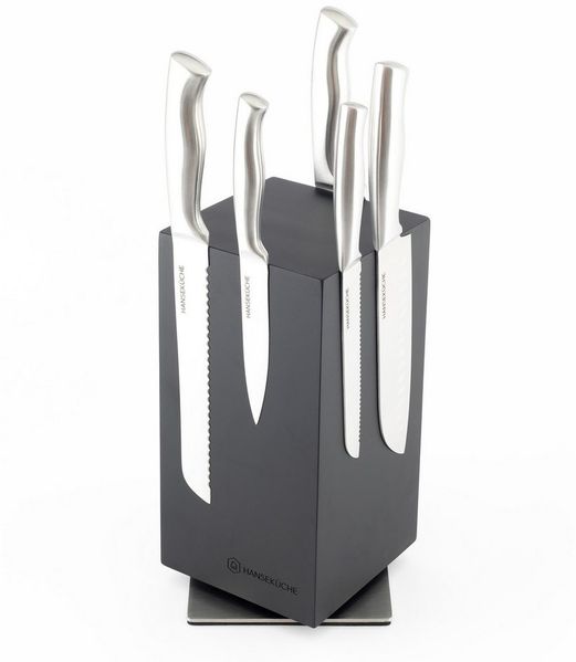 Hanseküche Magnet-Messerblock Messerblock magnetisch ohne Messer – Drehbarer Messerhalter (1tlg), Fester Stand mit Gummifüßen, 360 Grad drehbar, Starker Magnet