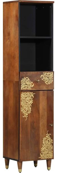 Badezimmerschrank,Sideboard Honigbraun 38 x 33 x 160 cm Massivholz Mango
