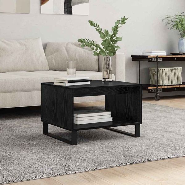 vidaXL Couchtisch Schwarz Eichen-Optik 60 x 50 x 40 cm Holzwerkstoff 879614