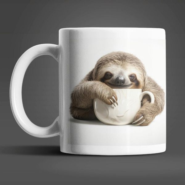 WS-Trend Tasse Faultier Stressfreie Antis Stress Kaffeetasse Teetasse Geschenkidee, 1-tlg, Keramik, 330 ml