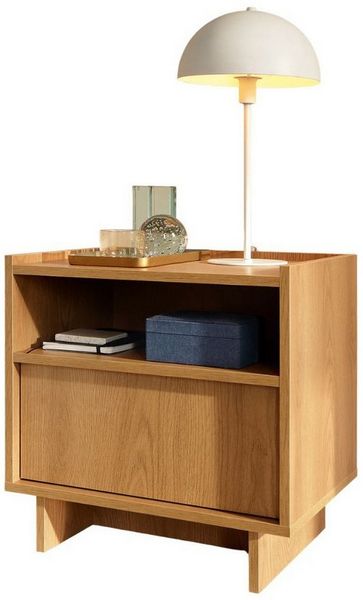 Compleo Nachttisch mit Schublade KELLOS, Japandi design, Möbelfarbe: Eiche