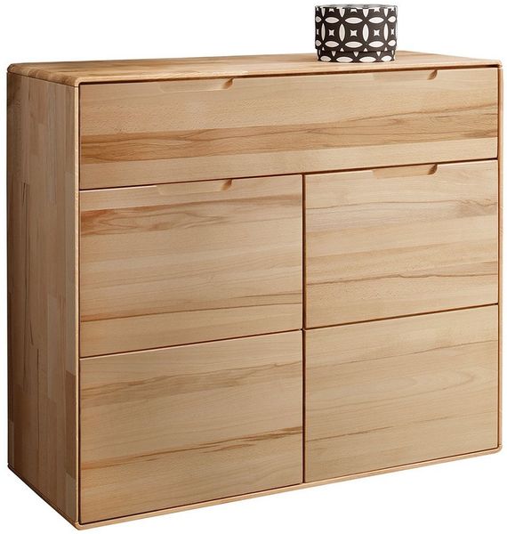 Lomadox Kommode KALAMANTA-69, Massivholz Sideboard Schrank Aufbewahrungsschrank modern in Buche