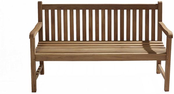 Gartenbank Kampen, Echtholz, Holzfarben, 150 x 92 x 55 cm