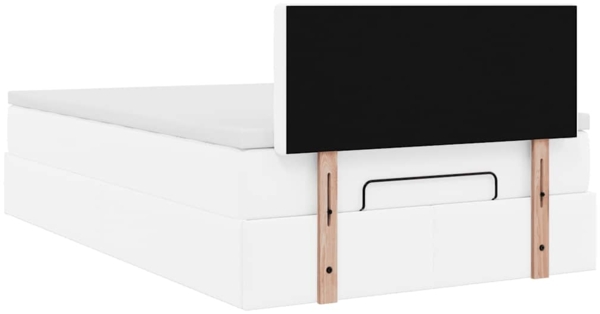 vidaXL Ottoman-Bett mit Matratze Weiß 120x200 cm Kunstleder 3311299 Bild 10