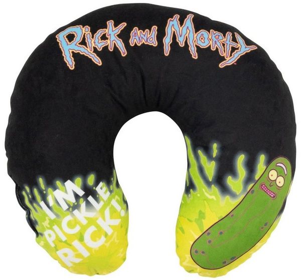 United Labels® Dekokissen Rick and Morty Pickle Rick Nackenkissen Reisekissen Nackenhörnchen