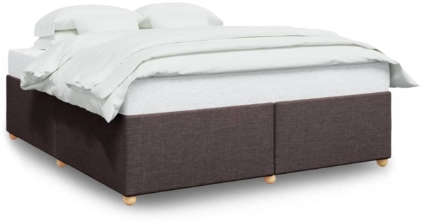 vidaXL Bettgestell ohne Matratze Dunkelbraun 200x200 cm Stoff 3284760