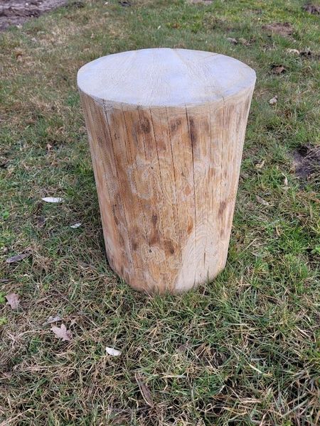 Kistenkolli Altes Land Allzweckkiste Holzstamm Sitzhocker Sitzstamm Hocker Beistelltisch Beistellhocker (Spar-Set, 1er Set)