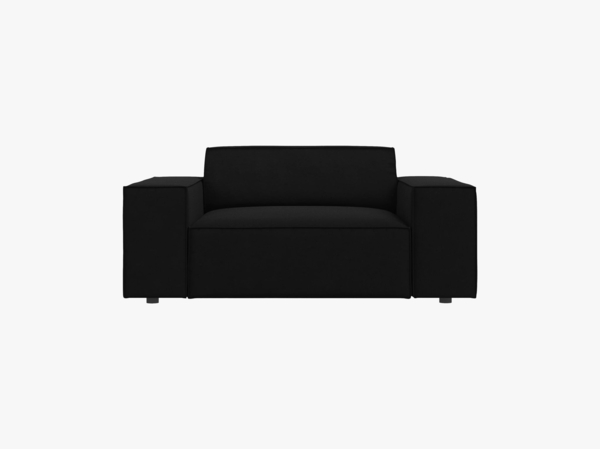 Micadoni Sessel Jodie 1-Sitzer Samt Bluvel Schwarz Bild 1