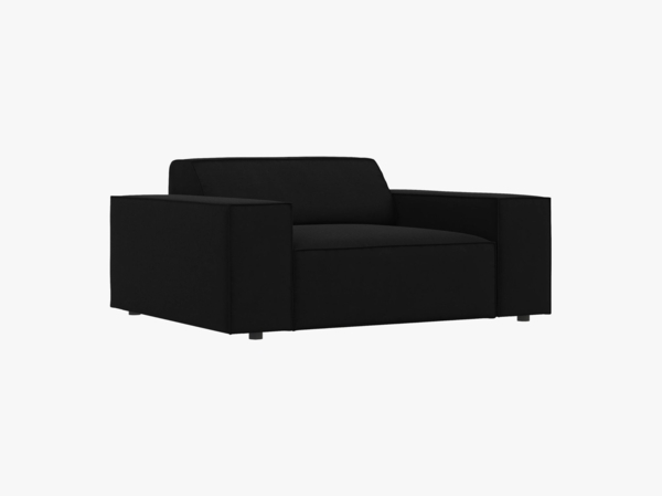 Micadoni Sessel Jodie 1-Sitzer Samt Bluvel Schwarz Bild 2