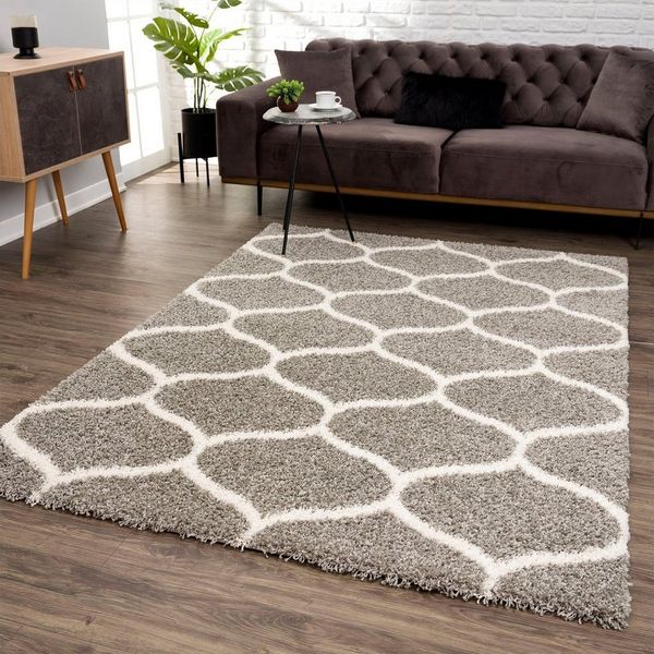 Sanat Hochflor-Teppich Madrid, rechteckig, Höhe: 30 mm, Wohnzimmer, Langflor, Shaggy Teppich