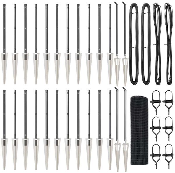 vidaXL Schweißdrahtzaun mit Spikes 50 x 1 m PVC-beschichteter Stahl 3352236 Bild 2