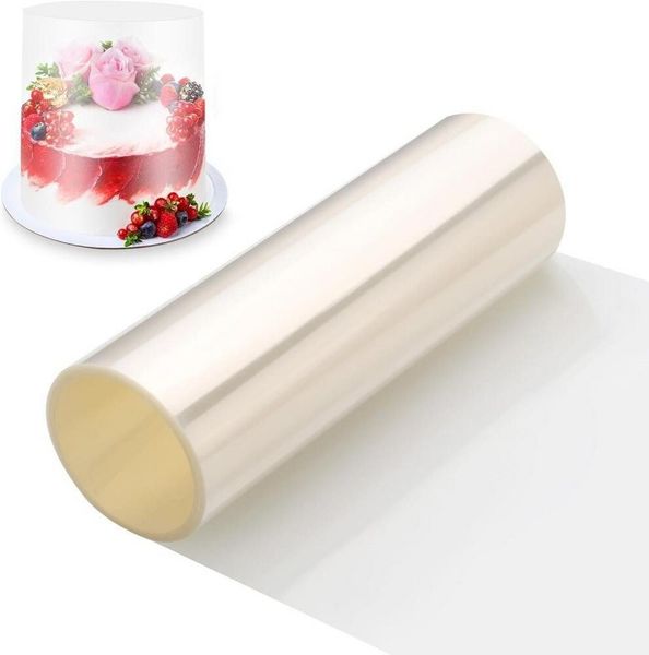 FELIXLEO Tortenring Tortenrandfolie Acetat 20cm x 10m Kuchen Folie Stabilisieren Dekor, (2 tlg)
