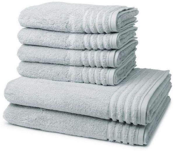 Vossen Vienna Style Supersoft 6 tlg. Frottier-Set - 4 X Handtuch (50 X 100cm), 2 X Duschtuch (67 X 140cm) - 620 g/m2 - Light grey