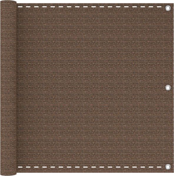vidaXL Balkonsichtschutz Braun 75 x 700 cm HDPE und Aluminium 4003064