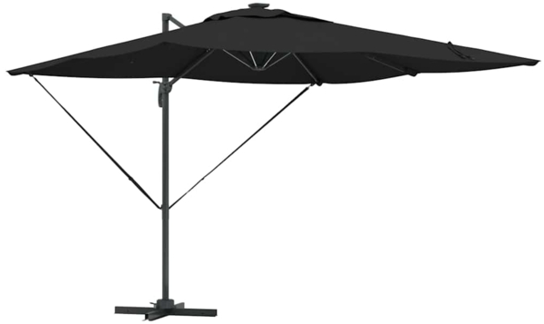 vidaXL Sonnenschirm Schwarz 286 x 284 x 270 cm Aluminium und Polyester 42003323