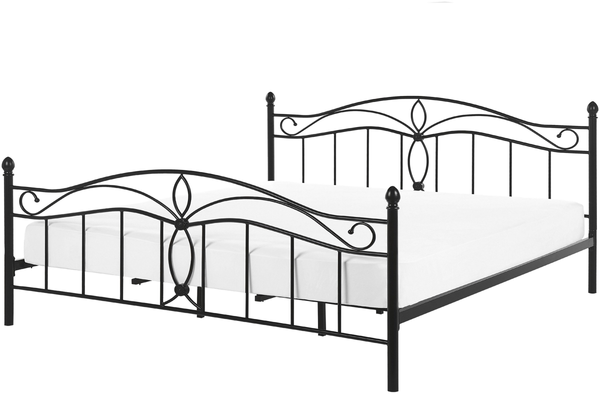Metallbett schwarz Lattenrost 140x200 cm ANTLIA