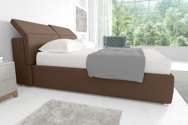 99rooms Danio Polsterbett Hellbraun 140x200 cm Kunstleder MADRYT Bild 4