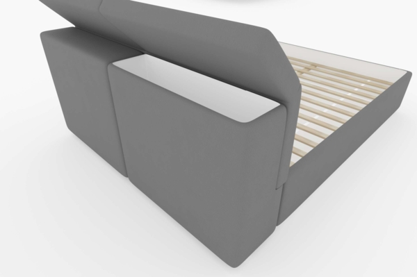 99rooms Danio Polsterbett Hellbraun 140x200 cm Kunstleder MADRYT Bild 5