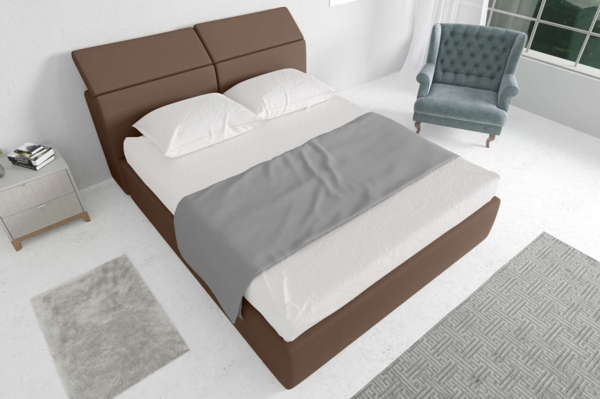 99rooms Danio Polsterbett Hellbraun 140x200 cm Kunstleder MADRYT Bild 6