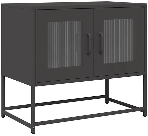TV-Schrank Lowboard TV Schwarz 68x39x60,5 cm Kaltgewalzter Stahl d5603e