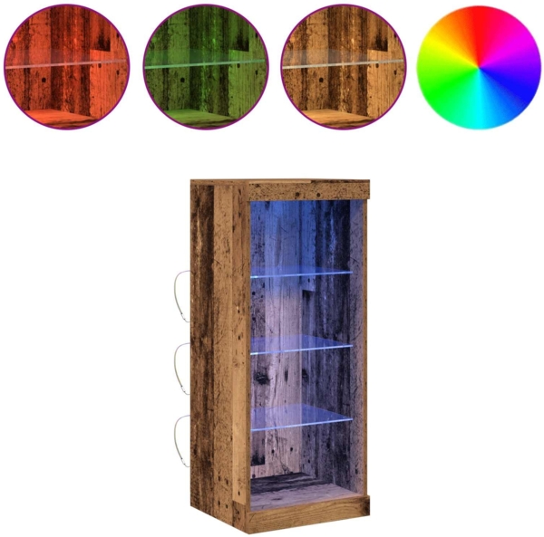 vidaXL LED-Sideboard Altholz 41 x 37 x 100 cm Holzwerkstoff 863054