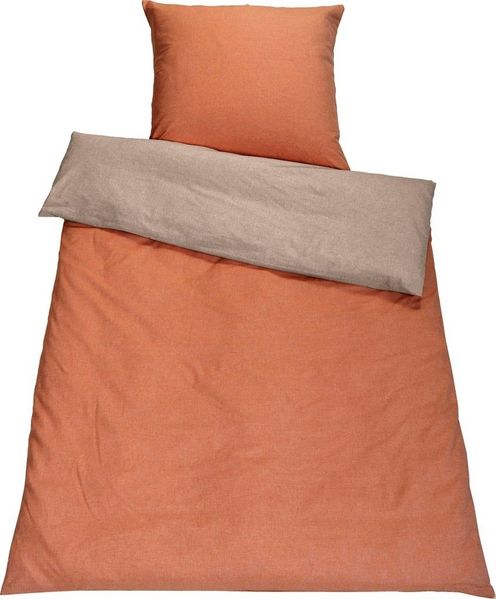 SETEX Wendebettwäsche Chambray, Chambray, 2 teilig, mit Wendefunktion