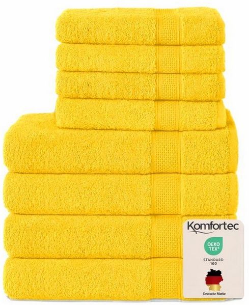 Komfortec Handtuch Set aus 100% Baumwolle, 4 Handtücher 50x100 cm und 4 Badetücher 70x140 cm, Frottee (Packung, 8-St), Duschtücher & Badehandtuch, Weich, Towel, Groß