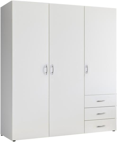 Kleiderschrank >Harry< ((BxHxT) 150x176x52 cm) in Weiß - 150x176x52cm (BxHxT)