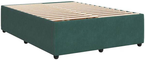 vidaXL Boxspringbett mit Matratze Dunkelgrün 160x200 cm Samt 3287797 Bild 6