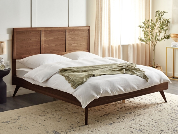 Holzbett dunkelbraun Lattenrost 180x200 cm ISTRES Bild 3