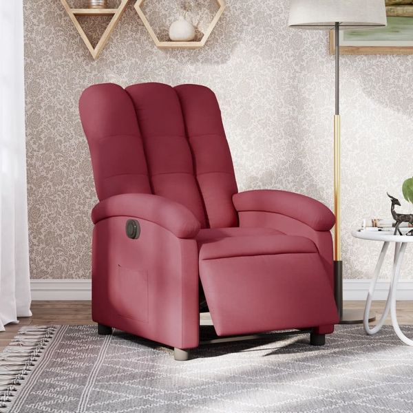 vidaXL Relaxsessel Elektrisch Weinrot Stoff 3204071