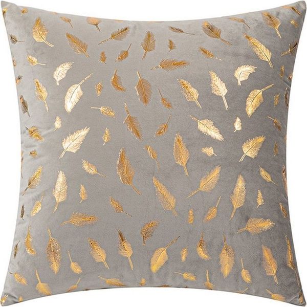 BTTO Kissenbezüge Kissenbezug 1/2St. 45X45cm Doppelseitiges GoldFeder mit Reißverschluss, 8 Farben