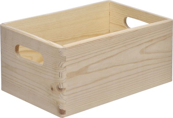 Stapelbox Holz Gr. S 30 x 20 x 13,5 cm Holzbox Aufbewahrungsbox Box