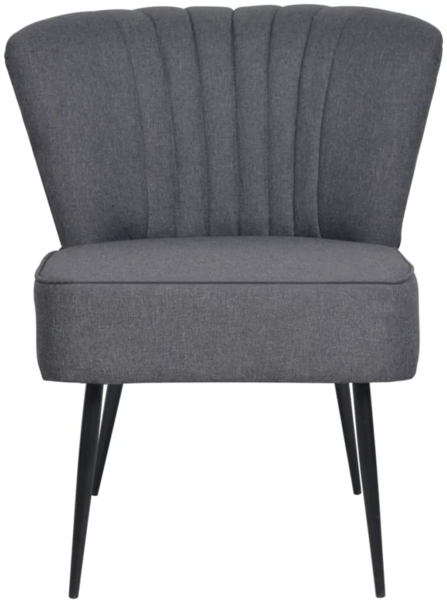 vidaXL Cocktailsessel Dunkelgrau Stoff 244096