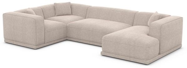 Sofa Dreams Wohnlandschaft Stoff Sofa Polstersofa Stoffcouch Stoffsofa Merida U Form Couch, Loungesofa