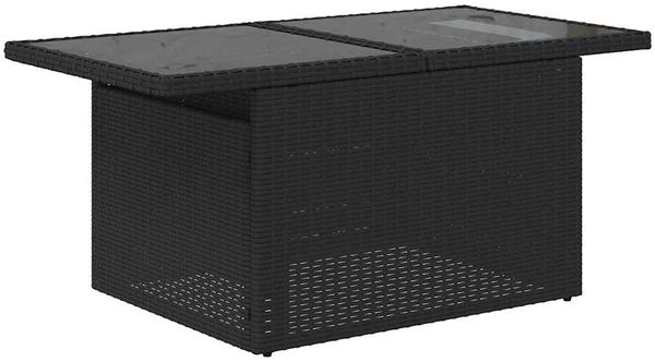 vidaXL 9-tlg. Garten-Sofagarnitur mit Kissen Schwarz Poly Rattan 3326846 Bild 6