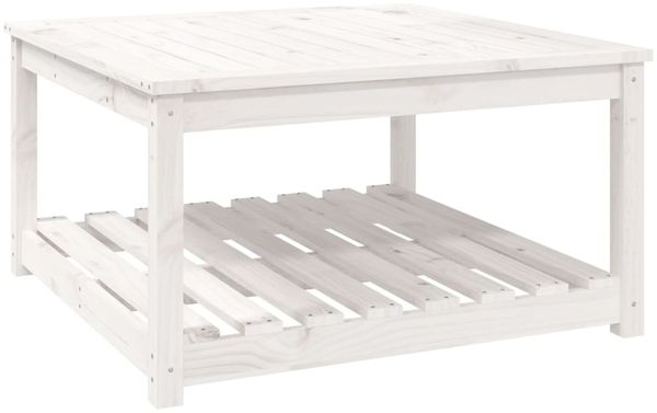 vidaXL Gartentisch Weiß 82,5x82,5x45 cm Massivholz Kiefer 824142 Bild 2